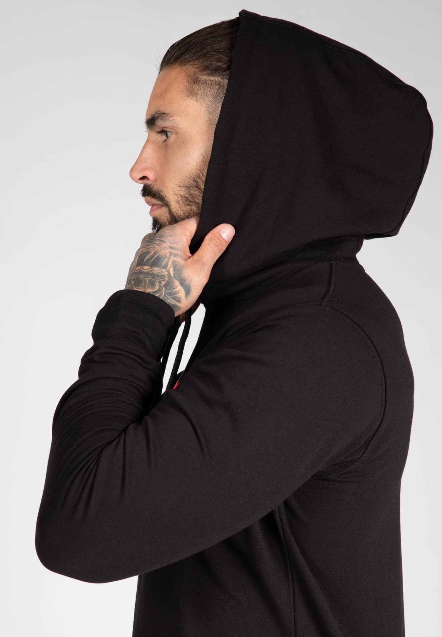 Gorilla Wear Męska klasyczna bluza z kapturem, czarny, S
