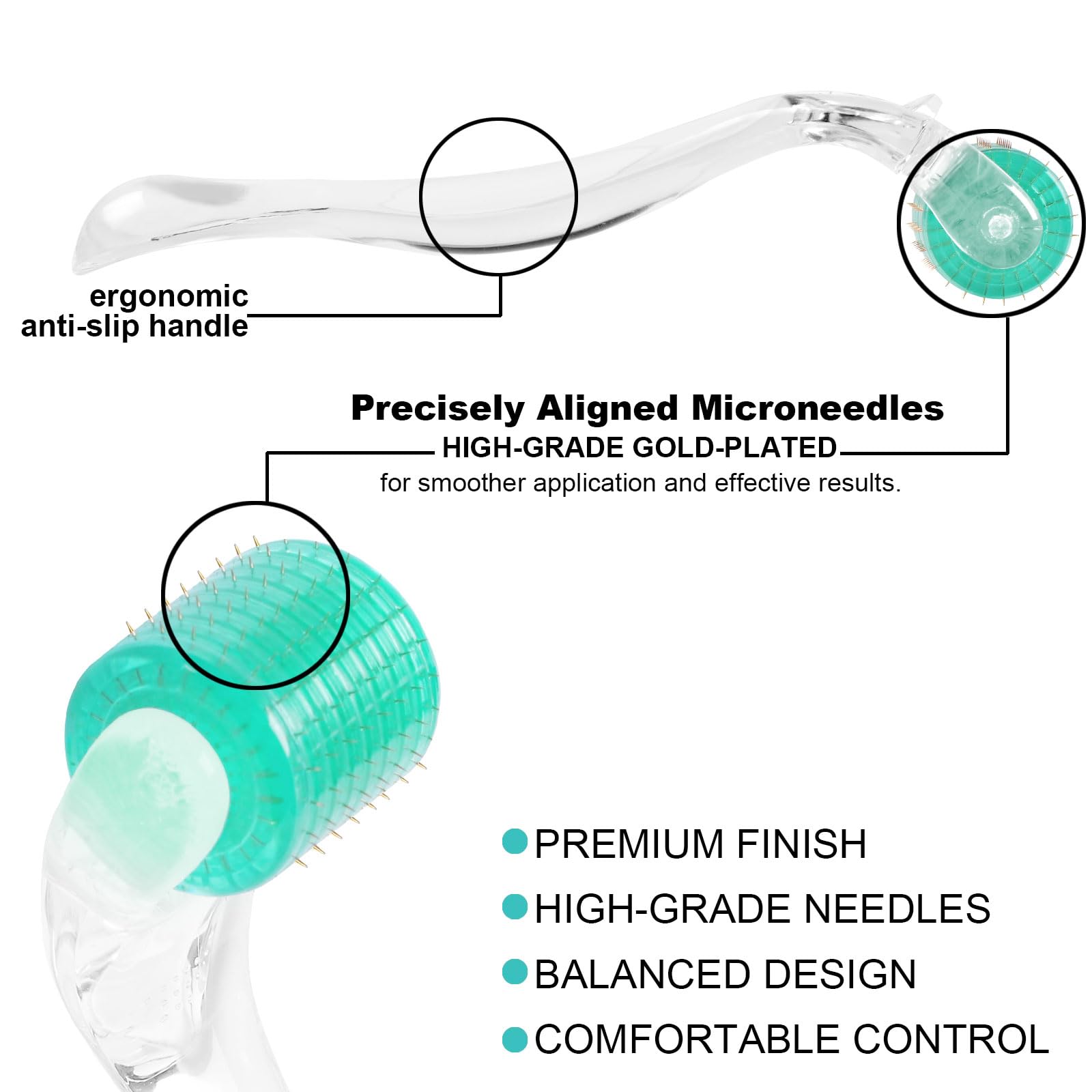 Derma Roller 0.5mm sistema antietà con 192 microaghi, anti-invecchiamento, acne, smagliature, cellulite, riduce la perdita di capelli