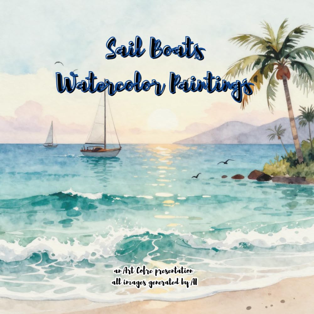 Sailboats Watercolor Paintings: Seascapes Art Book (Art Books for Art Students and Art Lovers)