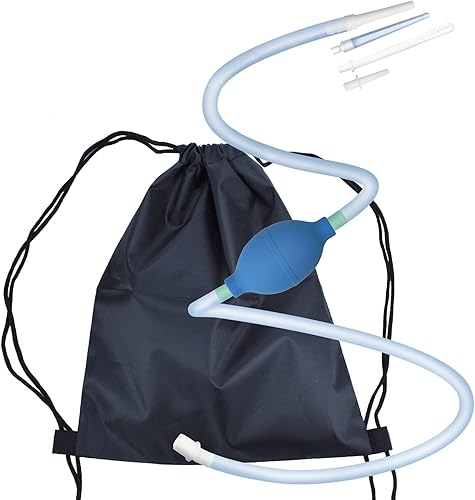 Kit de bombilla de enema de silicona de 5 pies de largo, bomba de sifón Higginson para limpieza de colon, tubo de repuesto de enema, boquilla de