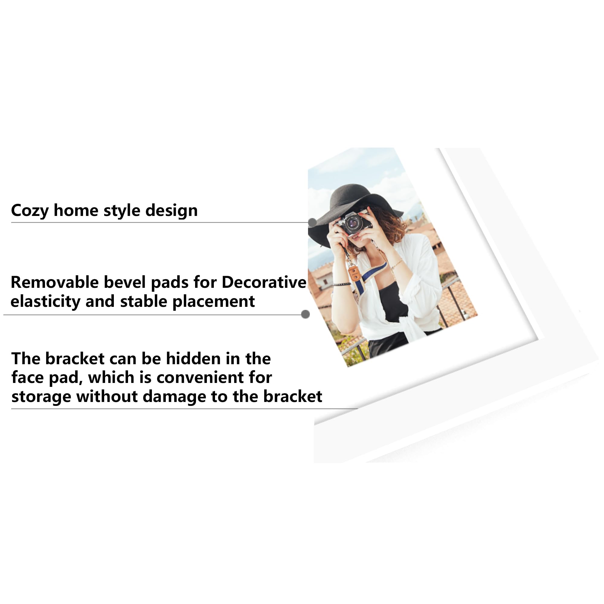 Picrit 12x12 Picture Frame Set of 12, Display 8x8 with Mat or 12 x 12 Without Mat, Photo Frames for Wall Mounting or Table Top Display, White.