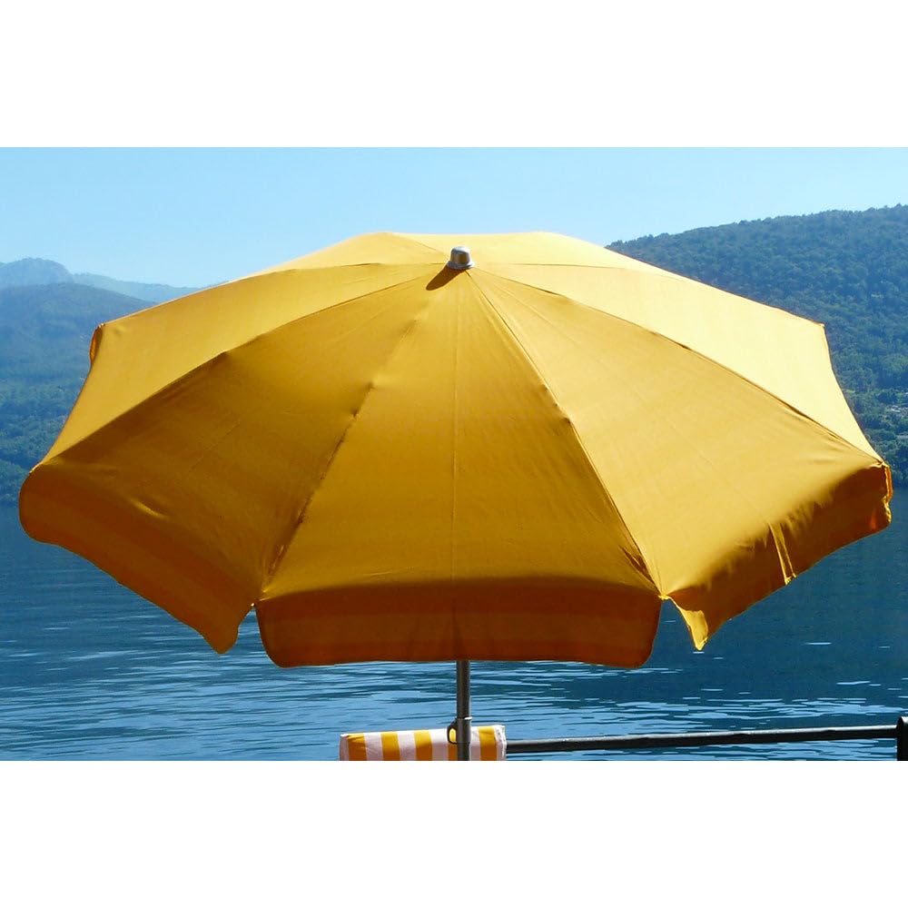 Maffei - Art 181 Venezia Sonnenschirm rund Baumwolle Duplex Ø 200 cm gelb gestreift