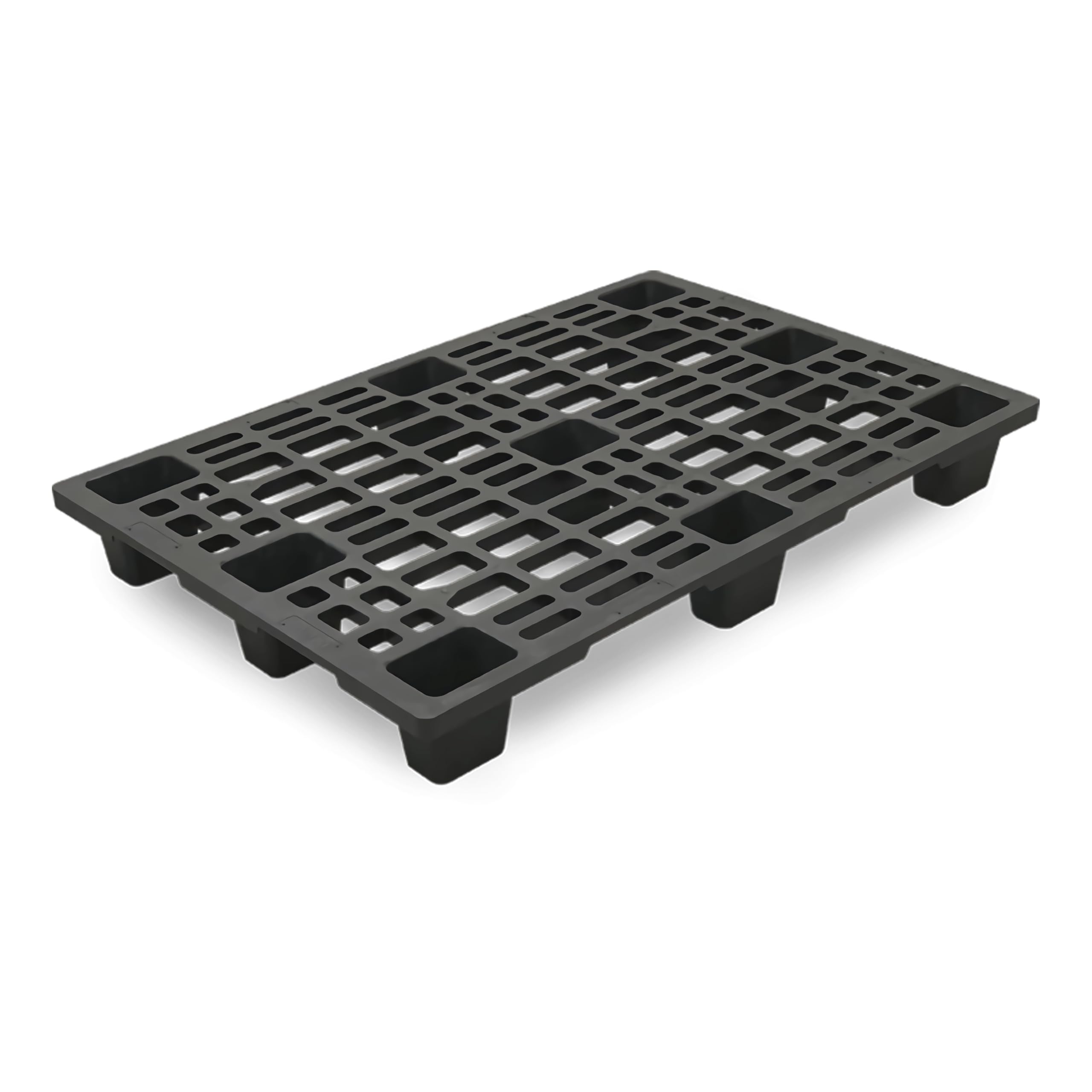 EMPOTEC Pallet Bancale Pedana in Plastica Nera 120x80x14 cm Portata Statica 1200 kg Portata Dinamica 700 kg Peso 4,4Kg in PP/PE-R con Bordo Perimetrale 9 Piedini Alta Qualità MADE IN ITALY (1)