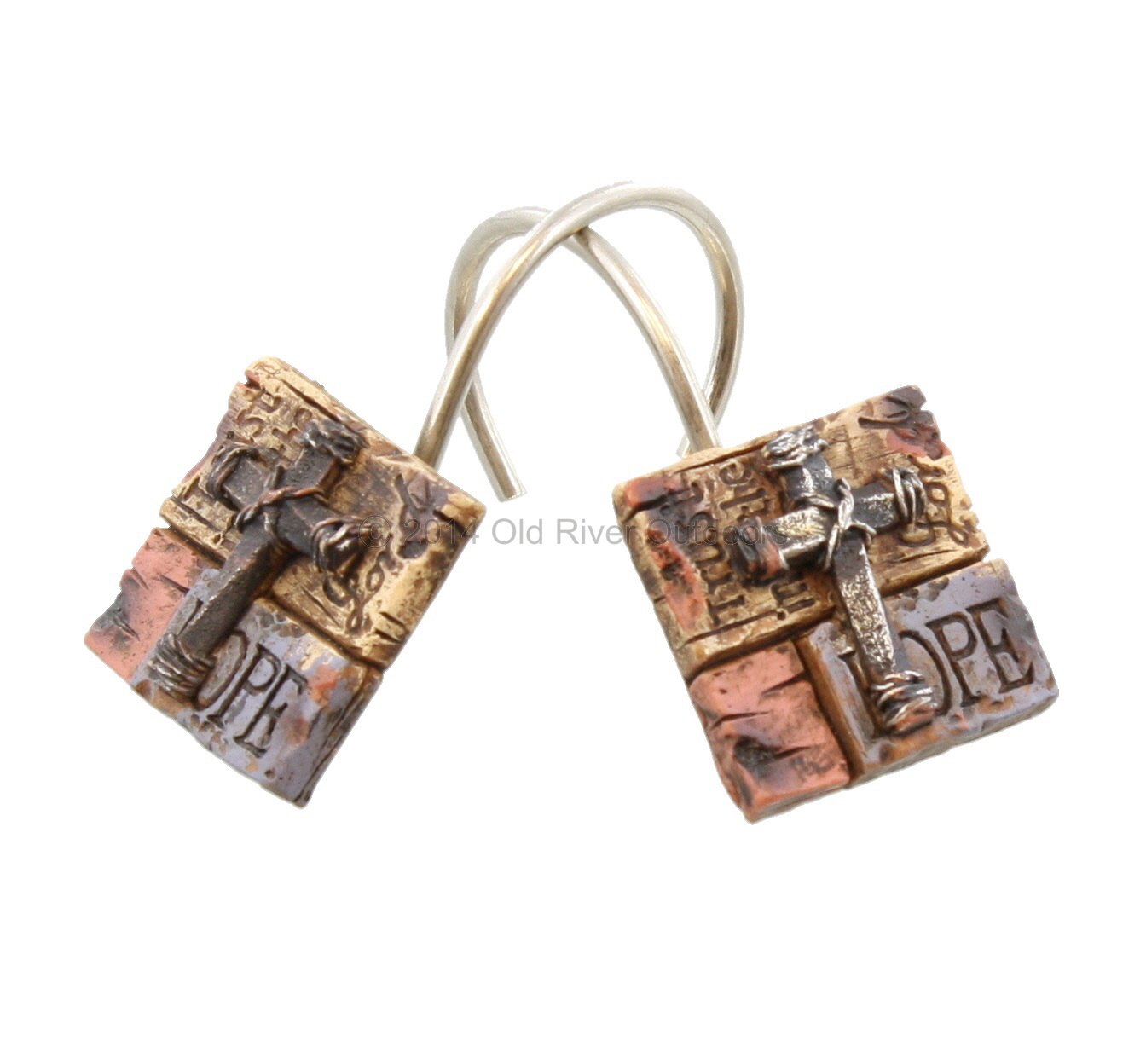 Iron Cross / Faux Weathered Wood Shower Curtain Hooks / Rings 12 Pcs. Inspirational - Trust in the Lord & Hope Iron Cross Faux Wood Shower Curtain Hooks Rings 12 Pcs. Trust in the Lord Hope