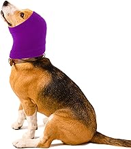 Cobee Dog Snood for Neck and Ears Warmer, Pet Earmuff, Anti-Anxiety Bathing Grooming, Noise Reducing Hood, Calming Ear Covers (M Size, Purple)