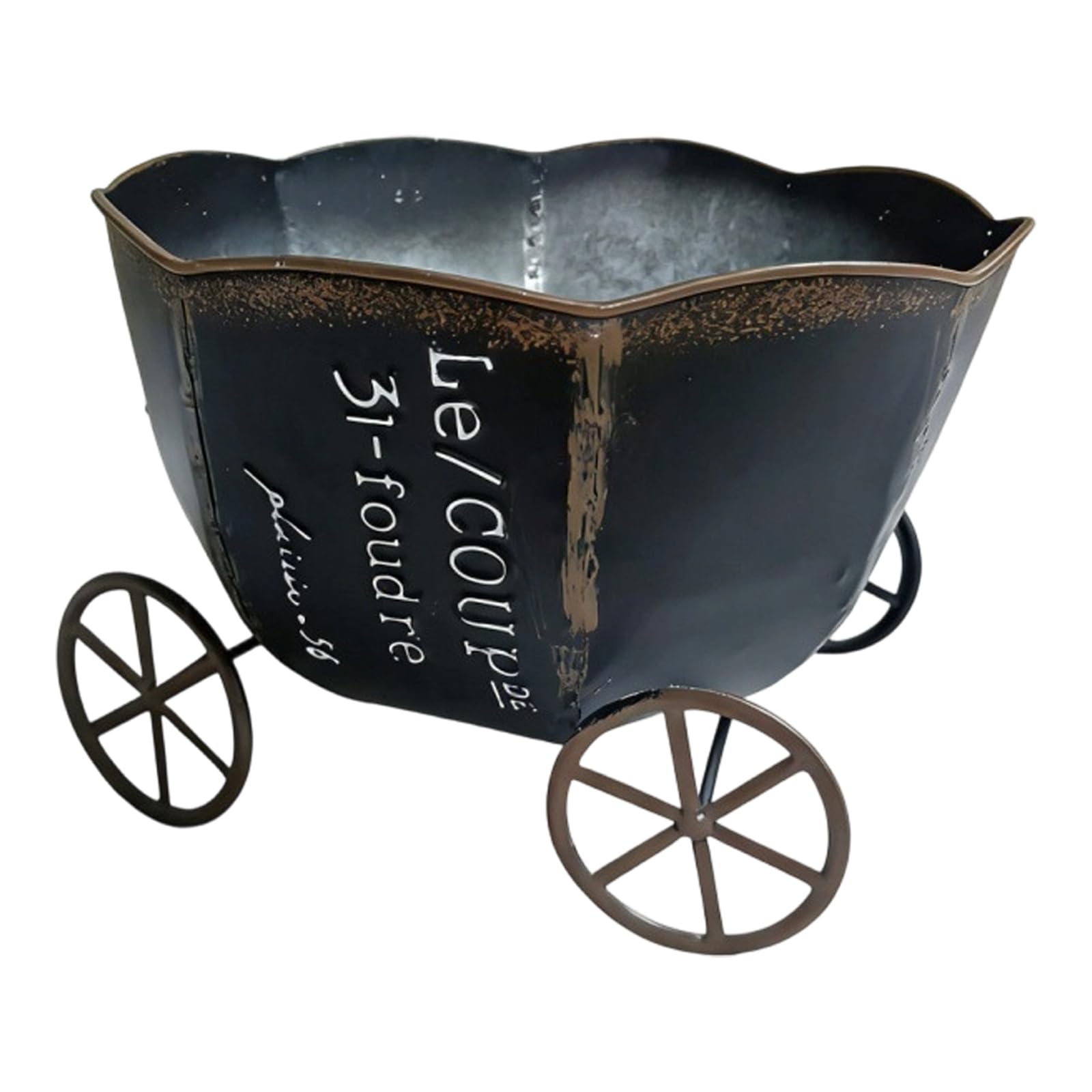 YWLUUOO Iron Flower Container for Courtyard Garden Home Decor Movable Plant Container