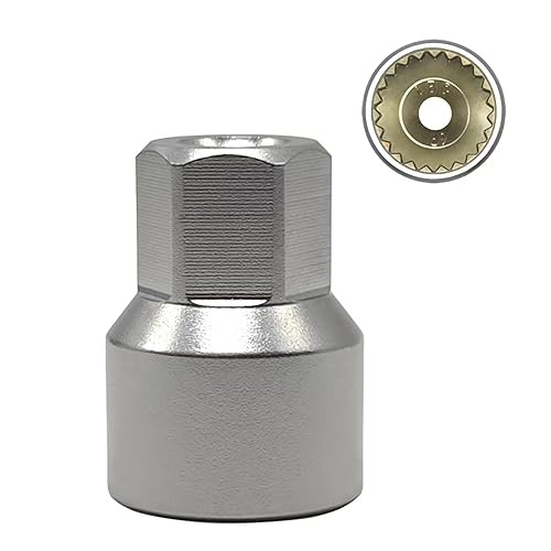 Vista 23 de ABC-67 21Pt Outer Ring 2mm Wheel Locking Nut Key for Porsche VW Toureg Panamera/Cayenne/Macan/Cayman/SUV, Nut Socket Adapter, Anti-Theft Lug Nut