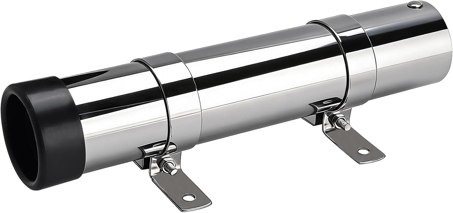 YaeMarine Boat Marine Fishing Rod Holders Stainless Steel Side Mounted Transom Mounted Rod Holders with Brackets
