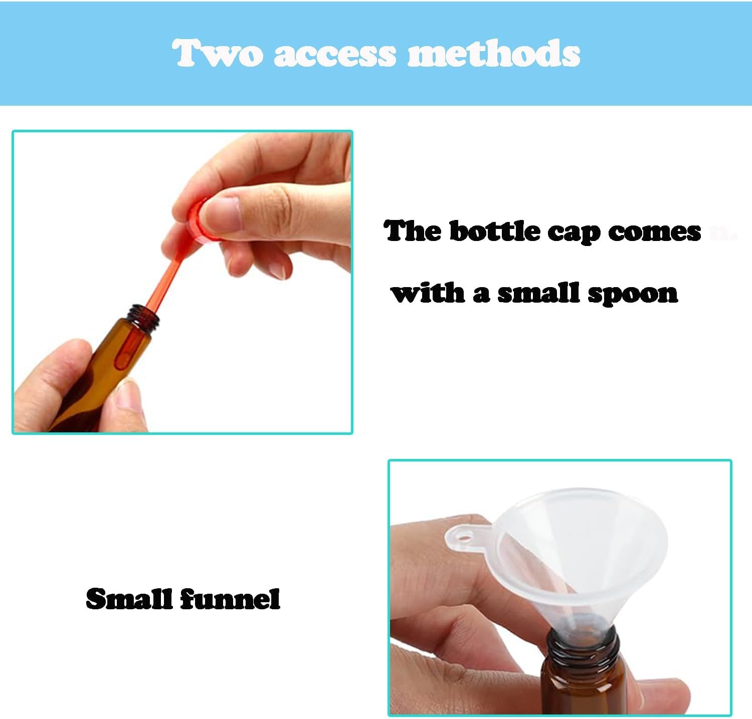 10 Pièces Mini Bouteilles D'Épices en Poudre avec 1 Mini Entonnoir, Outil pour Poudre D'Épices, Adapté pour L'extérieur, Le Camping et les Voyages. (3.6 ml)