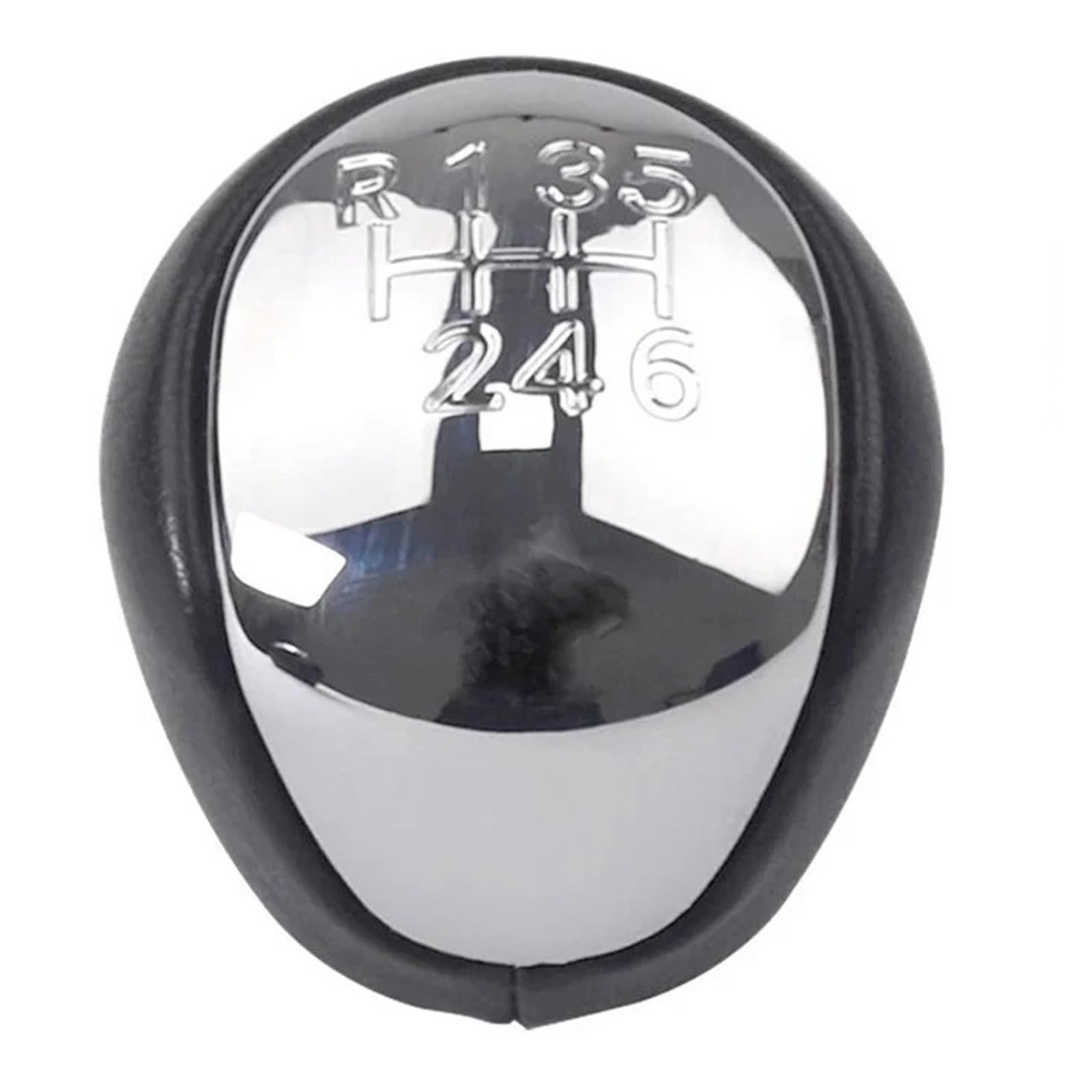 SAUANMNKTP Gearshift Knob for Hyundai for Elantra for I30 2008-2012 Gear Shift Knob Lever Shifter Head(Chrome 6 Speed)