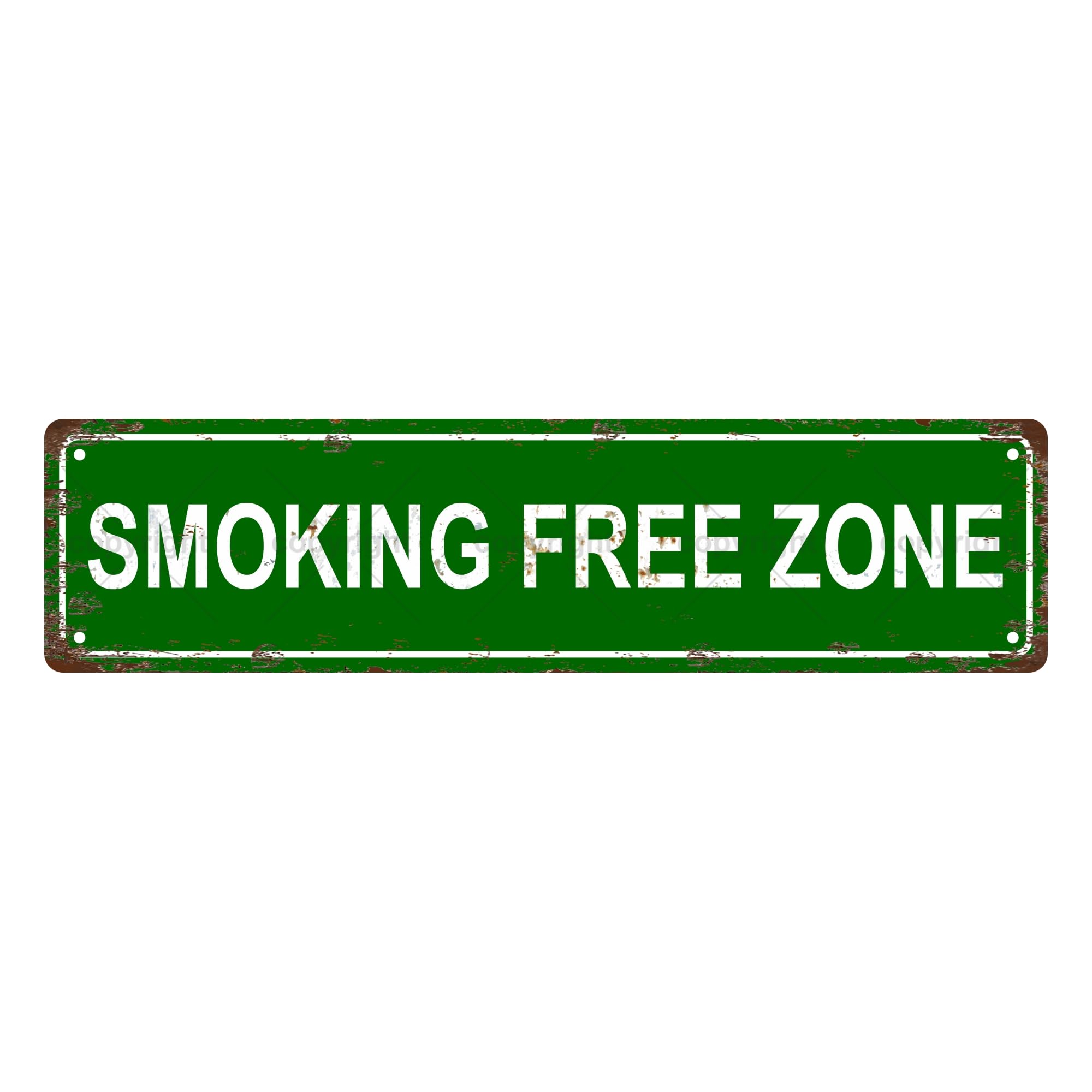 Smoking Free Zone Warning Vintage Metal Tin Sign,Street Sign,Home Decor,Room Decor,Wall Decor,Bathroom Decor,Bar Decor,Cafe Decor,Garage Decor,4x16 Inch