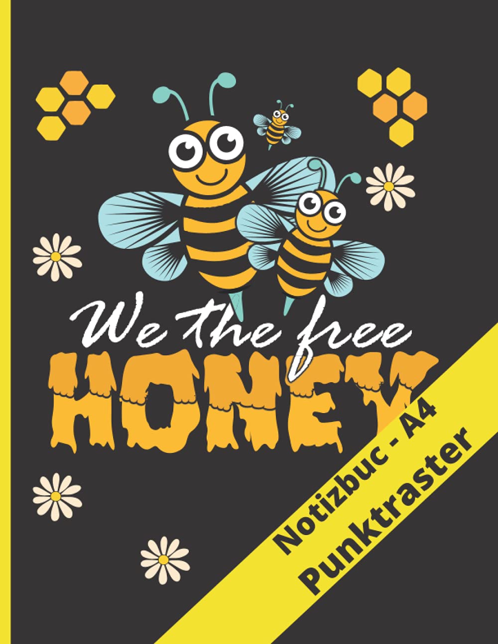 Biene Punktraster Notizbuch A4 kinder: Eine tolle Überraschung für das Geburtstagskind | Dickes Notizheft, Skizzenbuch, Bullet Journal dotted (German Edition)