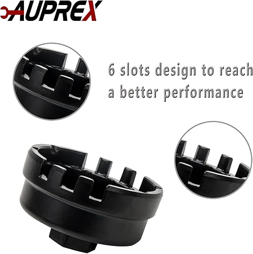 Miniatura 4 de AUPREX Herramienta de llave de filtro de aceite de 6 ranuras de 2.520in, 14 flautas para motores ToyotaLexusScion de 1.8 litros, compatible con