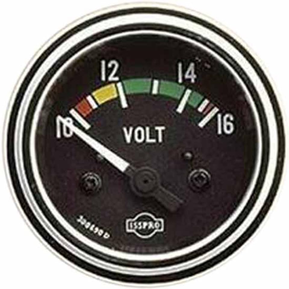 Generic 2 Inch Chrome Voltmeter Gauge- 12VDC / 10-16 VDC