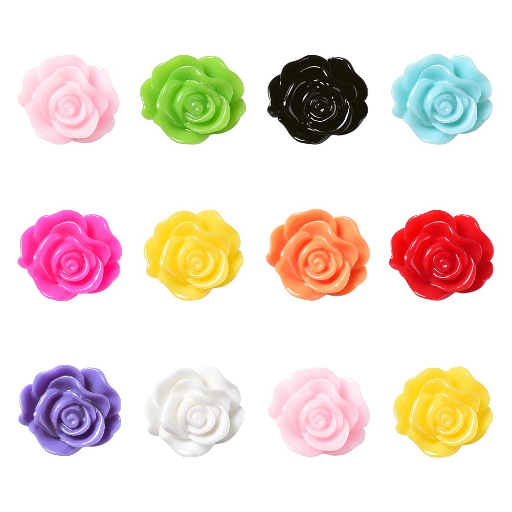 200 Mini Fiori Margherita In Resina 9mm Con Retro Piatto – Cabochon Colorati Assortiti Per Gioielli Fai Da Te - 3