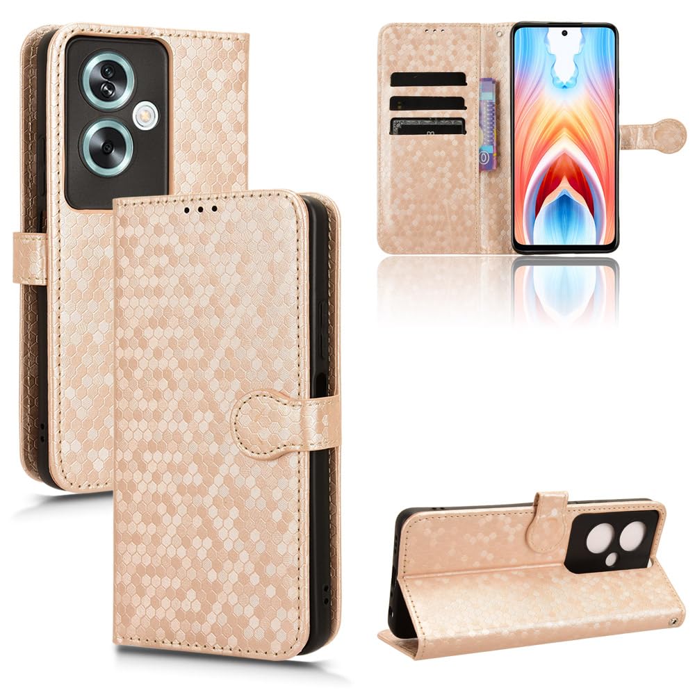 Custodia A Portafoglio In Pelle PU Per Oppo A79 5G, Con 3 Slot Per Carte E Portamonete, Funzione Stand, Viola Chiaro