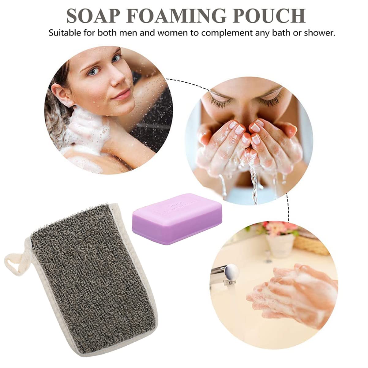 5pcs Soap Storage Bags Soap Net Pouches for Quick Drying and Hanging for Bath Supplies