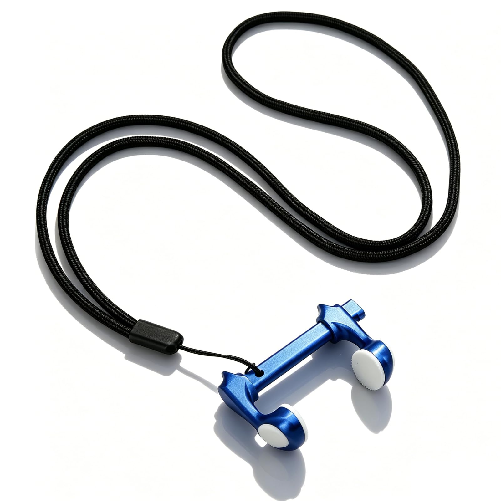 HERCHR Adjustable Swimming Nose Clip with Lanyard, Non Slip Split Adjustable Diving Nose Plug, Unisex Swim Nose Protector for Adults Youth Swimming Training Diving Snorkeling (Blue)