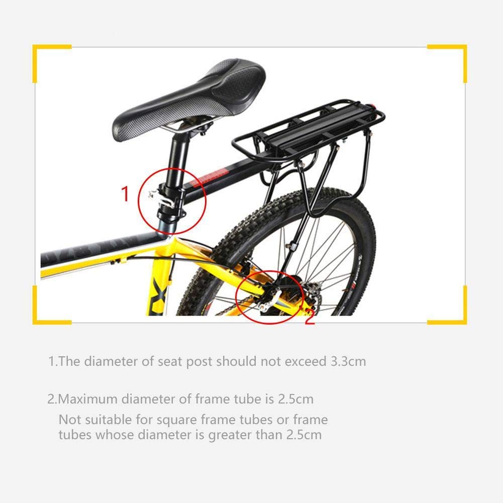 Fahrradgepäckträger, Schnellspanner, verstellbar, mit Reflektor, robust und multifunktionell, ausdauernd, geeignet für City-Touring, Langstreckenfahrt, Familien, Berufsanwender und Freizeitaktivitäten