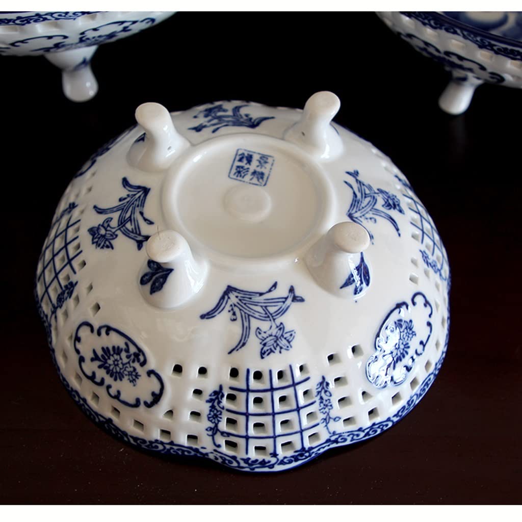 Retro ceramiczne chińskie kosze na owoce cukierki domowy talerz na owoce kreatywny salon dekoracja stolika kawowego prosta miska na owoce kosz na owoce i warzywa (L)