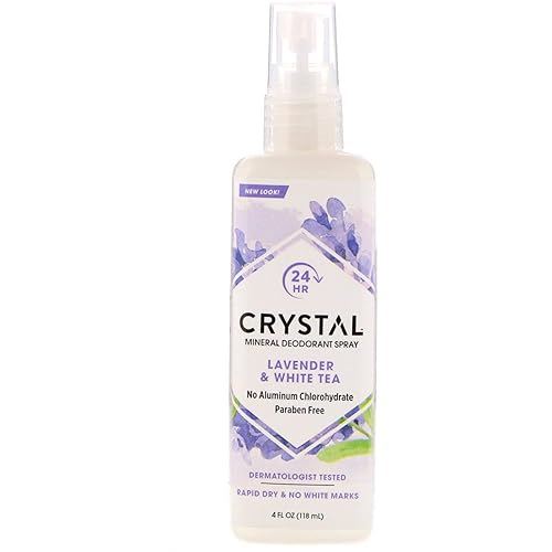 Crystal - Desodorante en aerosol enriquecido con minerales, lavanda y té blanco, 4 fl oz (4.0 fl oz)