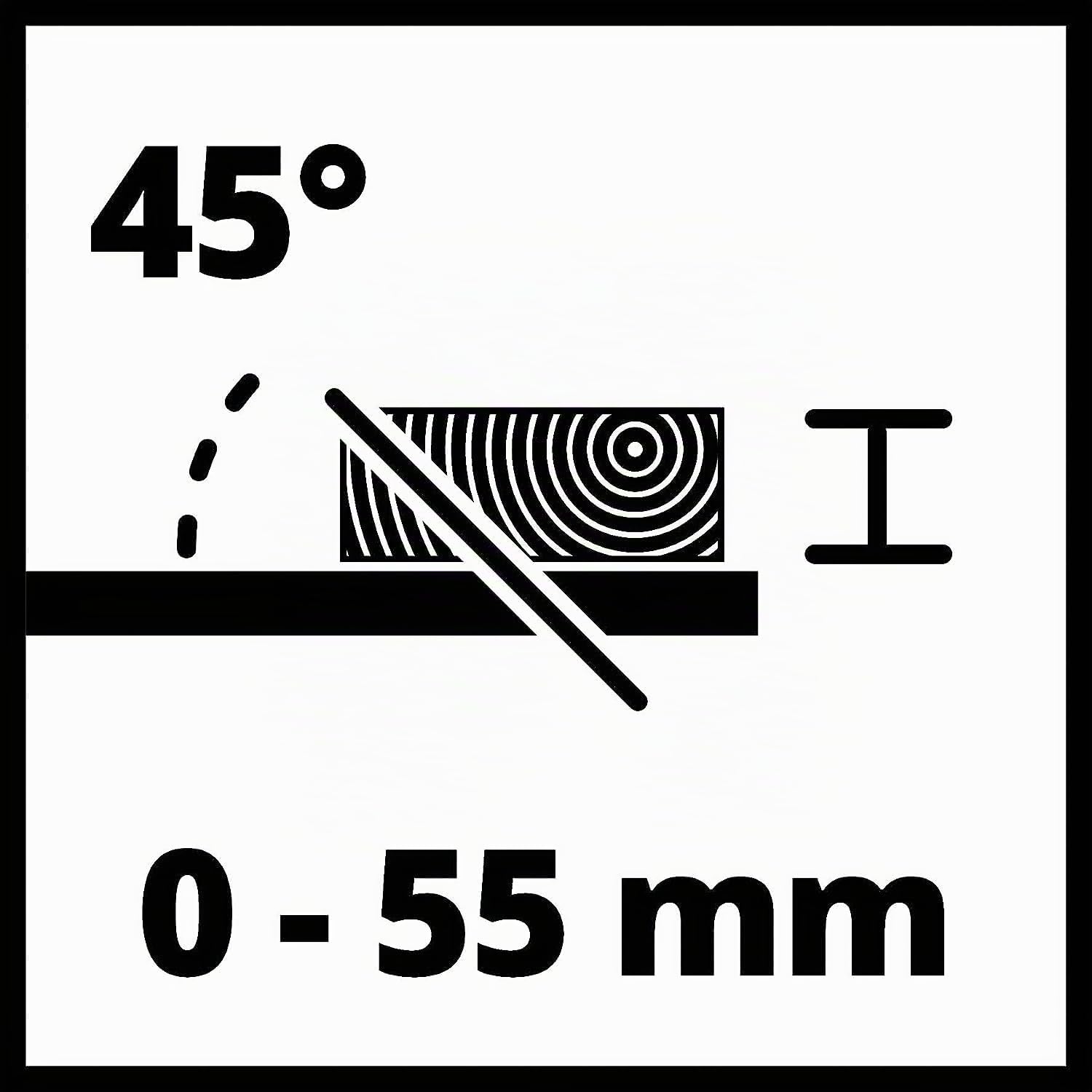 Einhell Sega circolare da banco TC-TS 2225 U (max. 2.200 W, avvio graduale, guida parallela/angolare, lama inclinabile, regolazione in altezza fino a 80 mm, prolunghe)