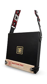 Rhythm Pro Cajon Cube 12 Pro Traveller Cajon With External Snare Tap For Kids,Adults & Professional Musicians Super Sound Quality Made With American Birch Wood (BLACK) - image, photos