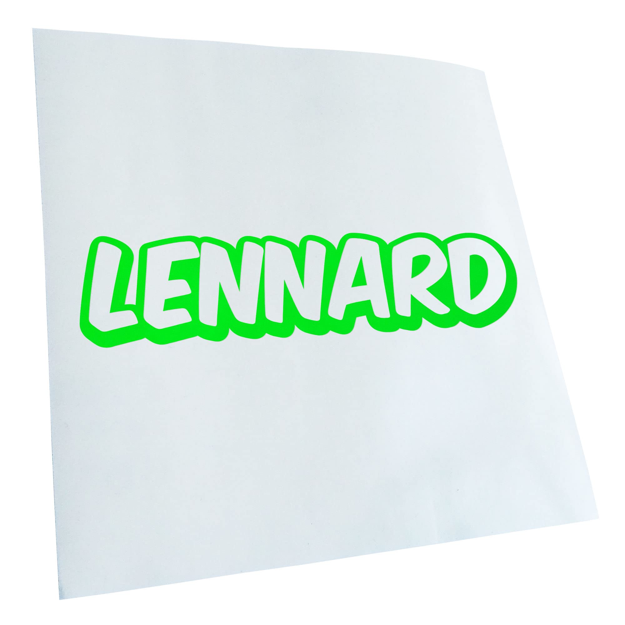Kiwistar Lennard First Name Boys Sticker 25 Colours Neon Matt