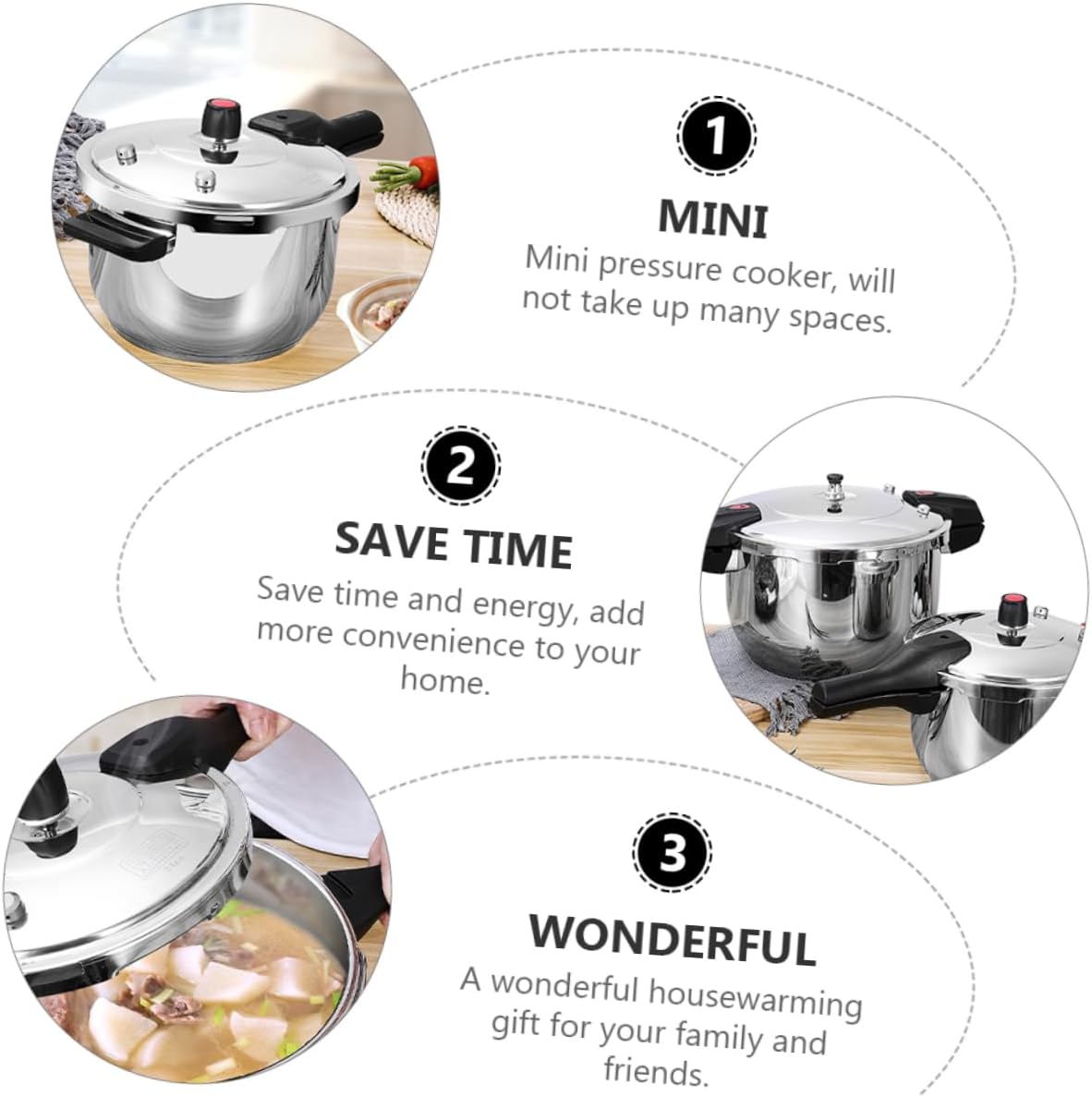 PRETYZOOM Pressure Cooker Mini Explosion Induction Pressure Cooker Alternative Multipurpose Efficient Pot for Cooking