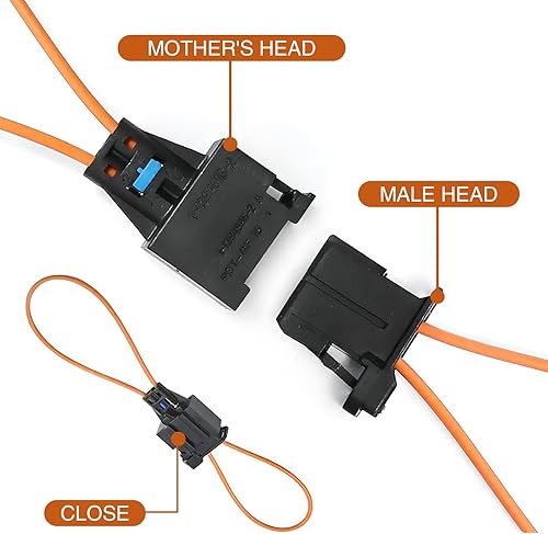 Miniatura 3 de yvshy Pack of 2 Automotive Fiber Optic Test Loop, Female and Male Adapter, Automatic Diagnostic Cable Tool, Compatible with Audi, BMW, Mercedes-Benz