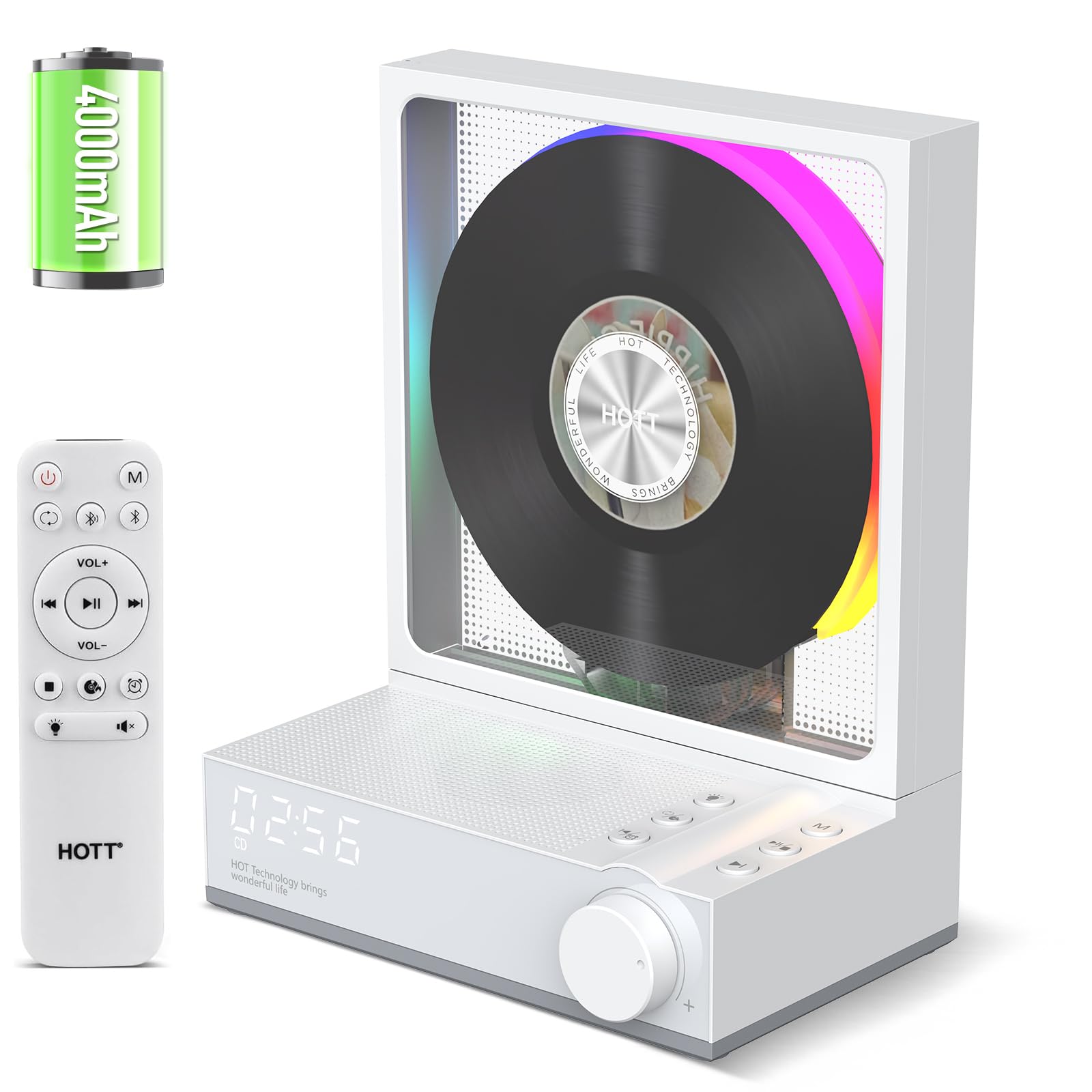 Amazon.com: Portable CD Player,Retro Bluetooth 5.3 CD