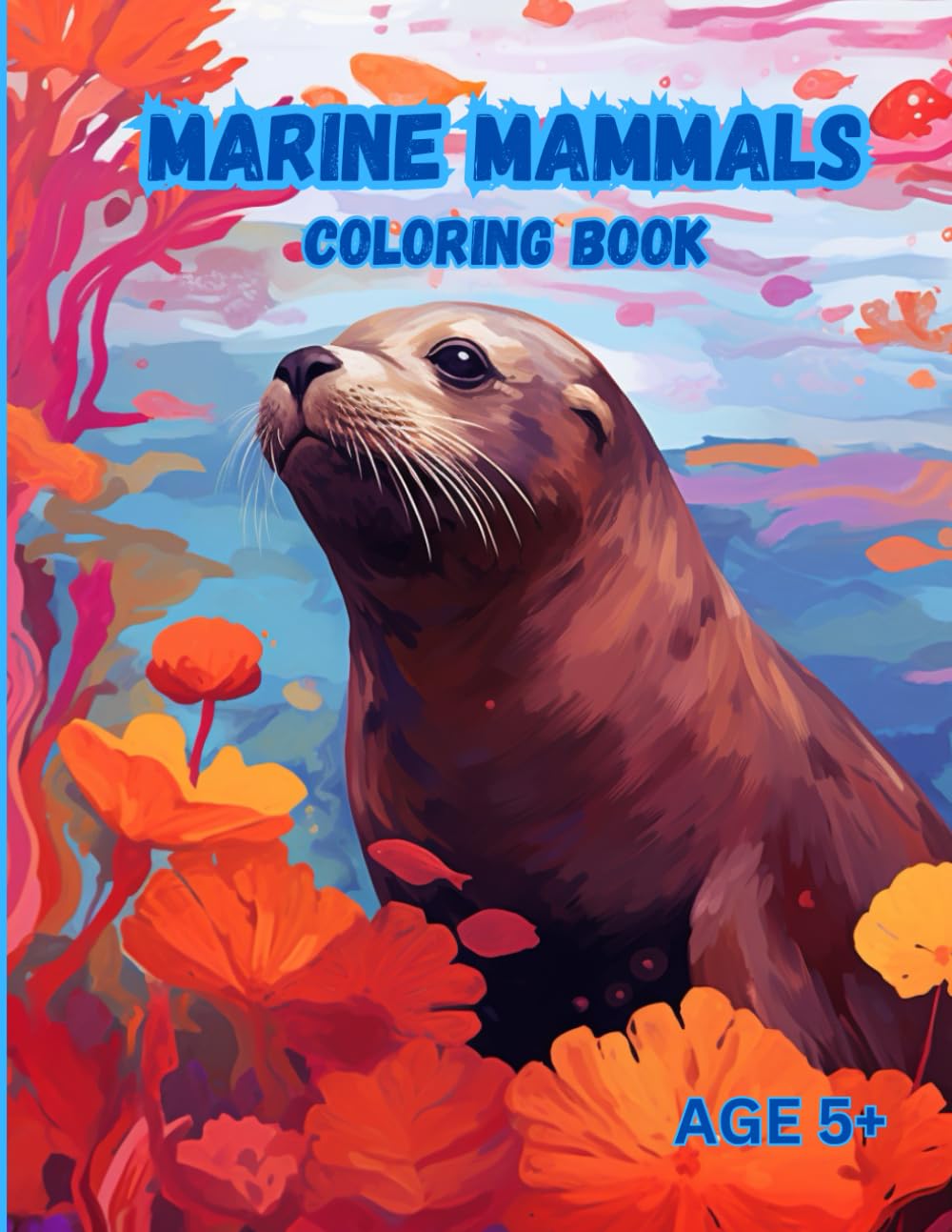 Marine Mammals Coloring Book: Ocean Mammals Coloring Book for Kids Age 5+