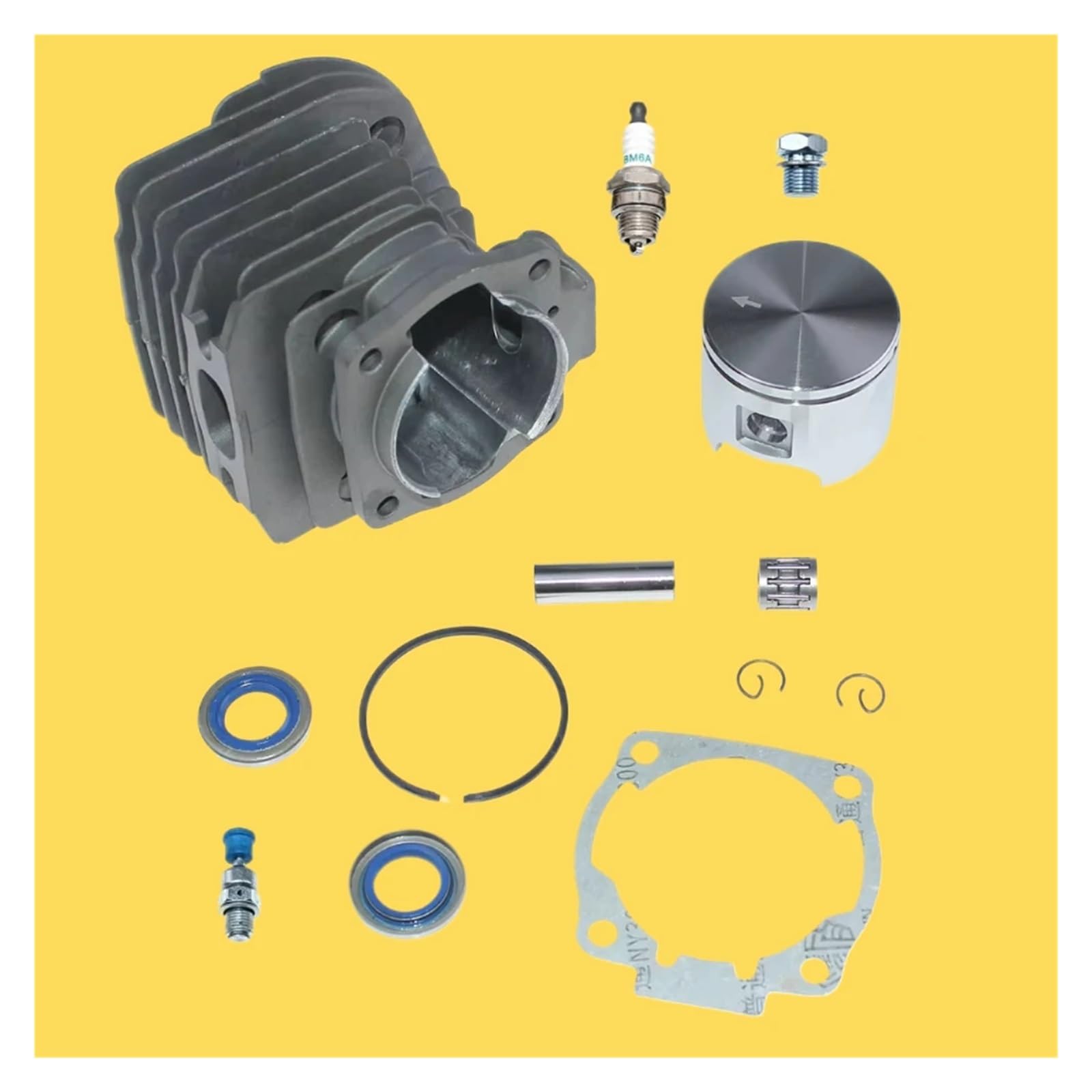 Dingmao Kit de pistón de cilindro 505341305 Compatible con motosierra Rancher Hus 50 50 503168301