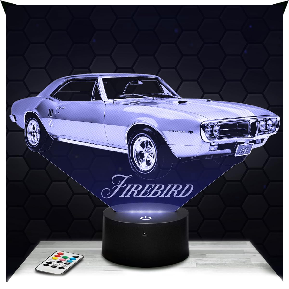 Lampephoto.fr - Car Firebird P 3D Lamp Decoration Supercar Sport Luxury Vehicle Tuning. Gift idea for Men Object Car Firebird P Adult Night Light Room Decor, Original Christmas, Gift idea for Men