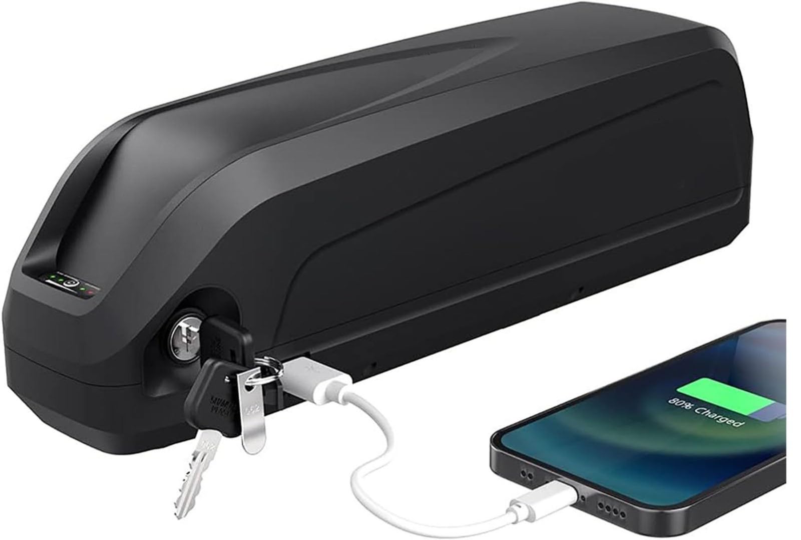 36V 17.5Ah E-Bike Akku 36V Wasserdichter Elektrofahrrad Batterie Für 200W 350W 750W Fahrrad Motor Mit Ladegerät, 4 Pin Grundplatte, Sicherheitsschloss