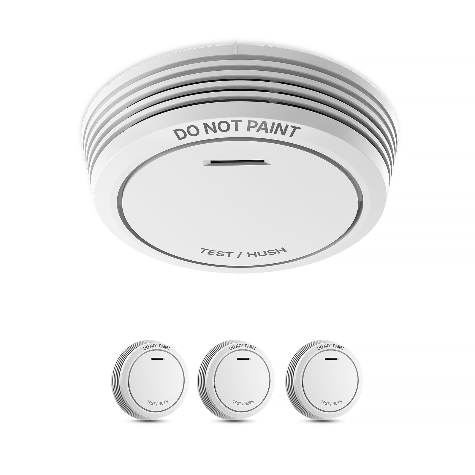 RUNIDUR Rilevatore di Fumo,Batteria da 10 Anni,Supporto Magnetico,3 Pezzo | Allarme Antincendio Senza Led Lampeggiante e Senza Foratura, Certificato Secondo la Norma EN 14604