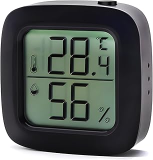 Reptile Thermometer Hygrometer Digital Display Reptile Terrarium Thermometer Mini Reptile Thermometer and Humidity Gauge Reptile Tank Thermometer Hygrometer for Reptiles and Amphibians