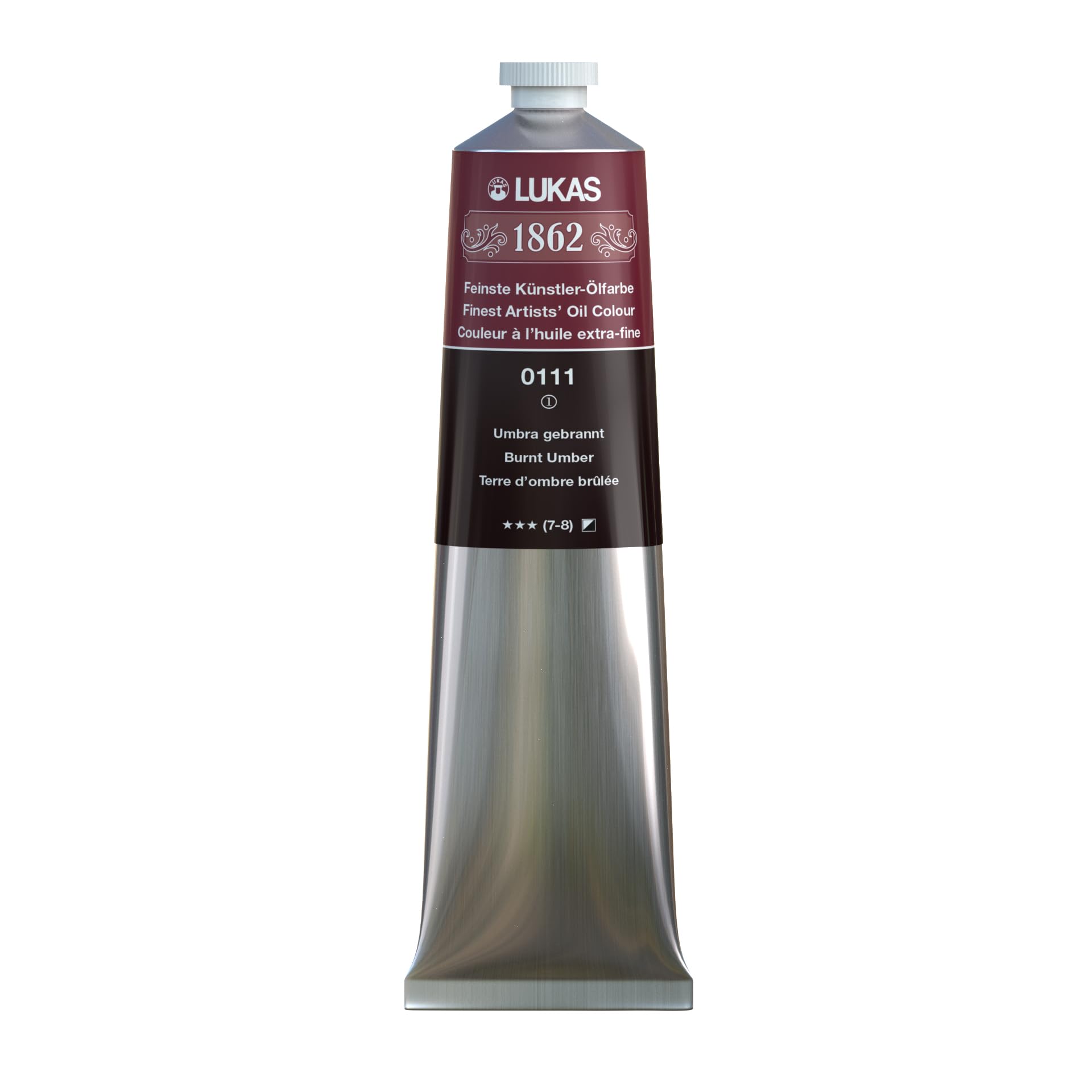 LUKAS 1862 Artists' Oil Paint Master Quality German Engineered Oil-Based Art Paints - 200ml Single Tubes - [Burnt Umber]