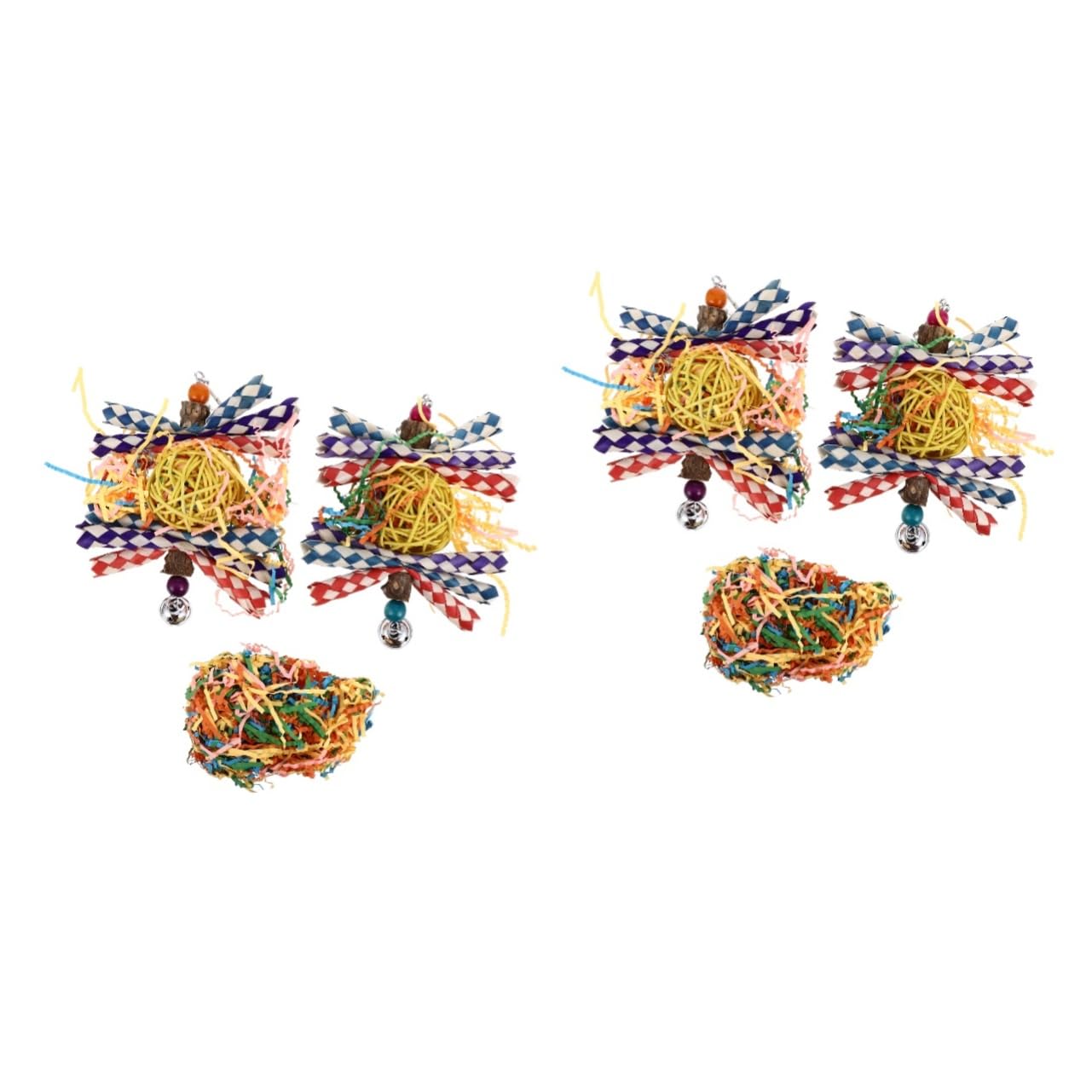 DOITOOL 2pezzi Giocattolo Da Masticare Per Pappagalli Gioco Creativo Rattan Per Uccelli Accessorio Per Attività Fisica e Divertimento Riduce La Solitudine Resistente e Duraturo