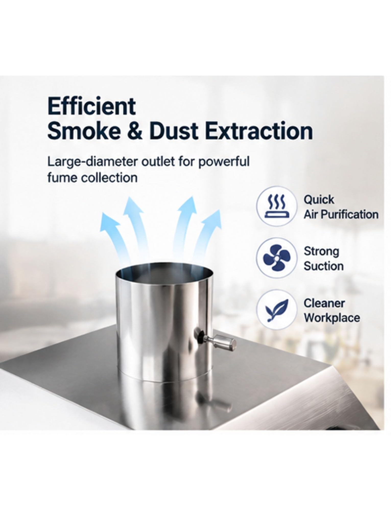 Campana extractora inox humos, colector industrial polvo humo