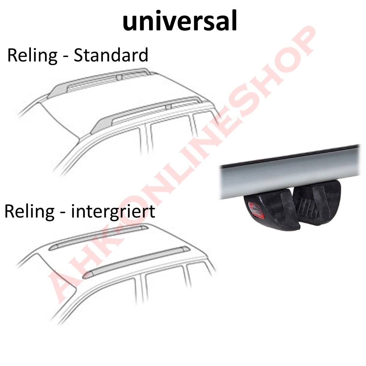 Alu Relingträger universal Dachträger abschließbar Lastenträger Grundträger ALFA - 160cm