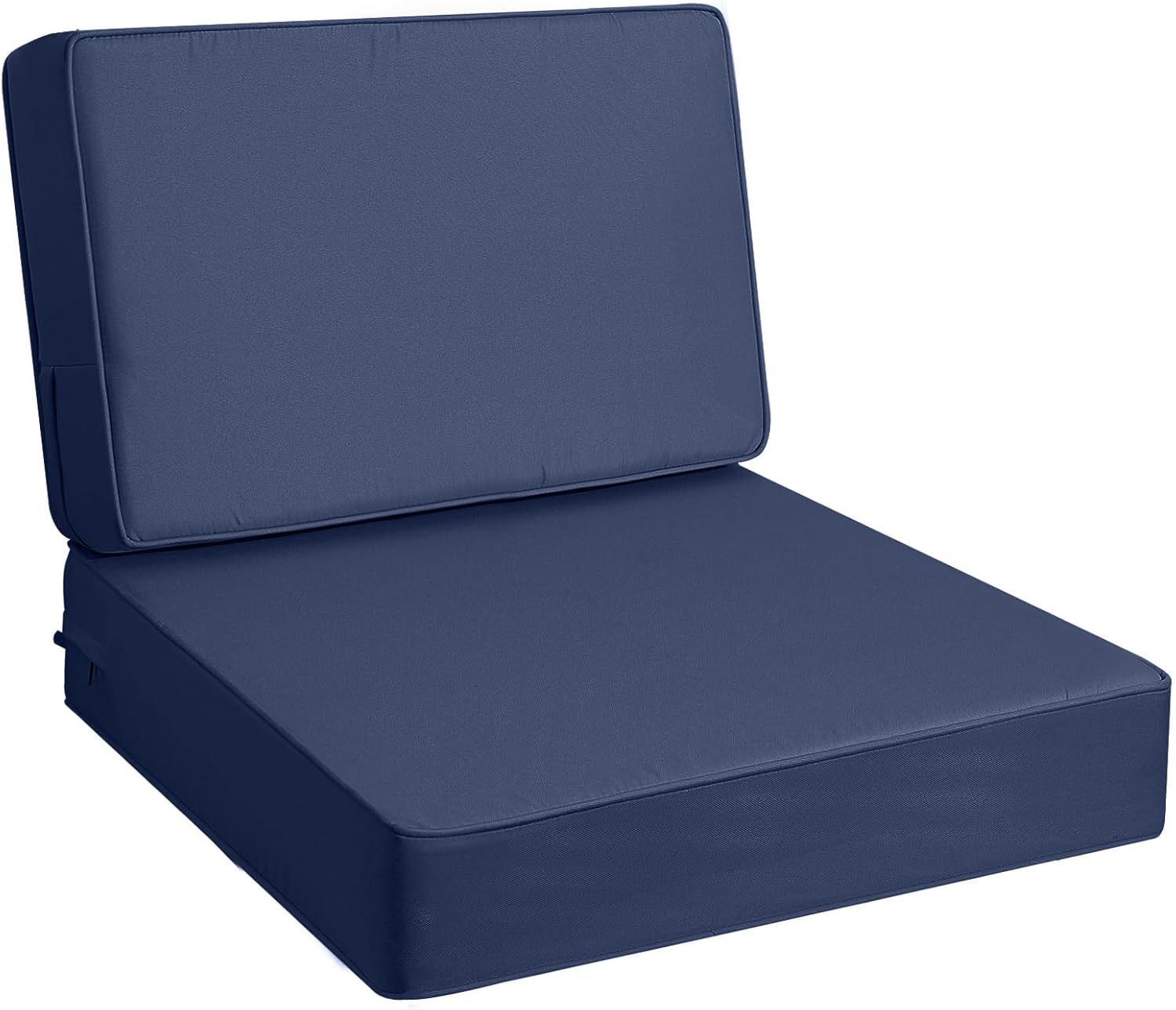 AAAAAcessories Outdoor Deep Seat Cushions, Foam Pillow, Fade-Resistant, Waterproof Patio Furniture Replacement Cushions, 24" x 24" x 5", Navy Blue