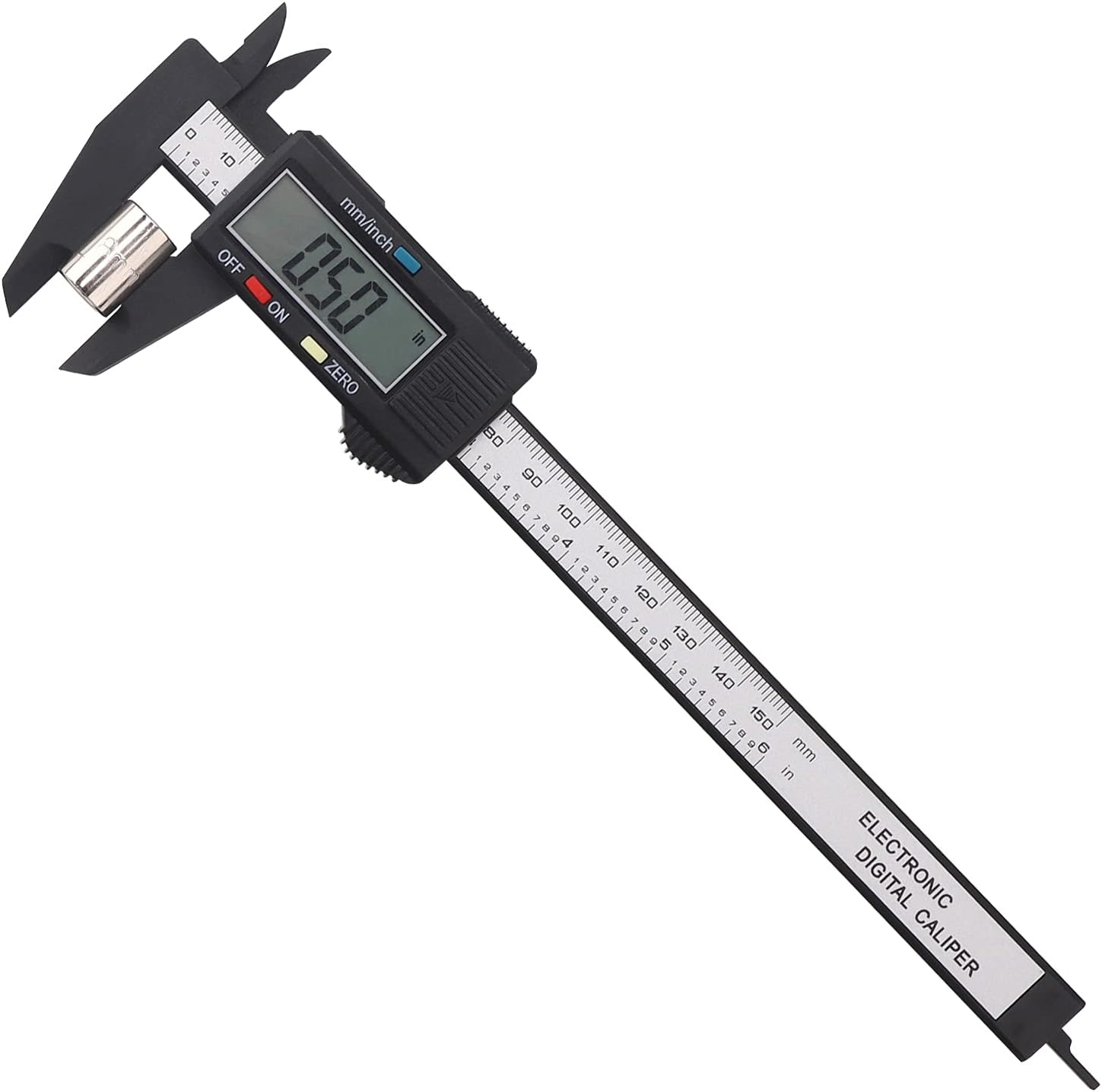Digital Vernier Caliper,150mm 6 Inch Electronic Micrometer Caliper With Large Lcd Screen,Inch/Metric Conversion,24cm Ruler,Precision Depth Gauge Measuring Tool for DIY,Household,Jewelry,Woodworking