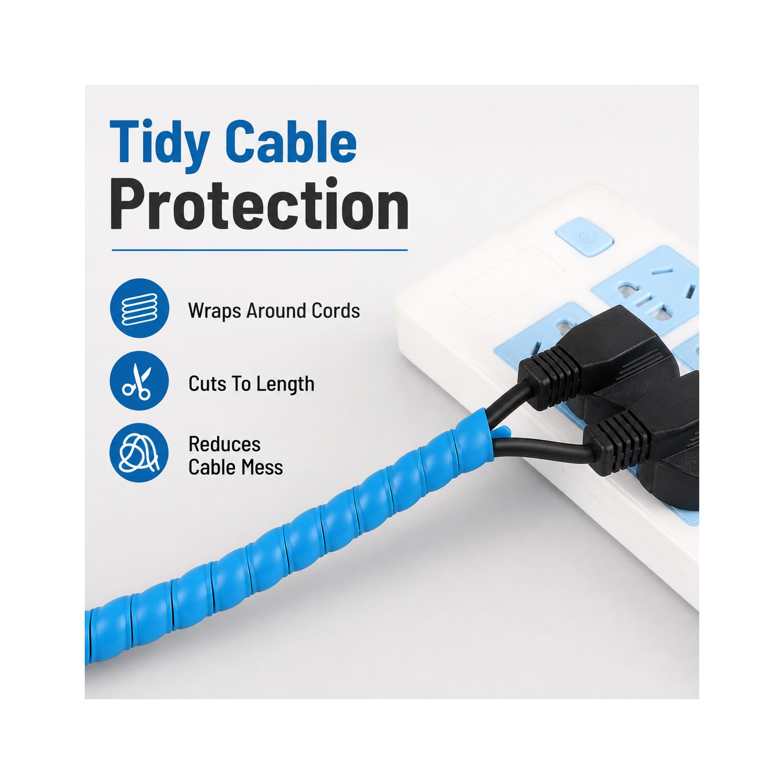 Protector De Cables Organizador,Manguera De Cable En Espiral,Envoltura Cable Espiral,Resistente Al Desgaste,A Prueba De Polvo,para Hogares,Oficinas O Locales De Ocio