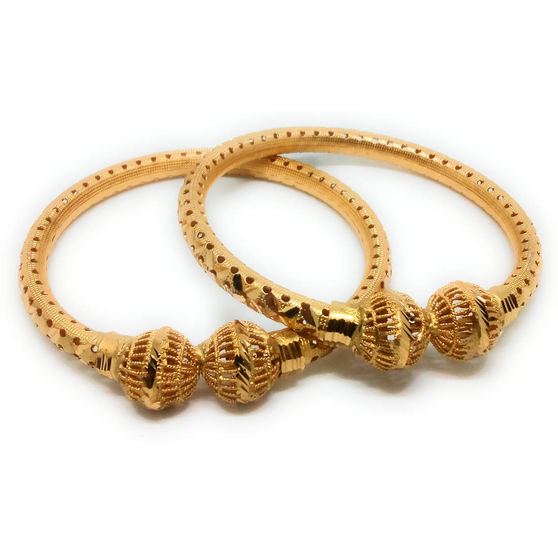 TANVI J Gold Plated and Bangles for Women - Set of 2 (B07N1S863M) Amazon Price History, Amazon Price Tracker