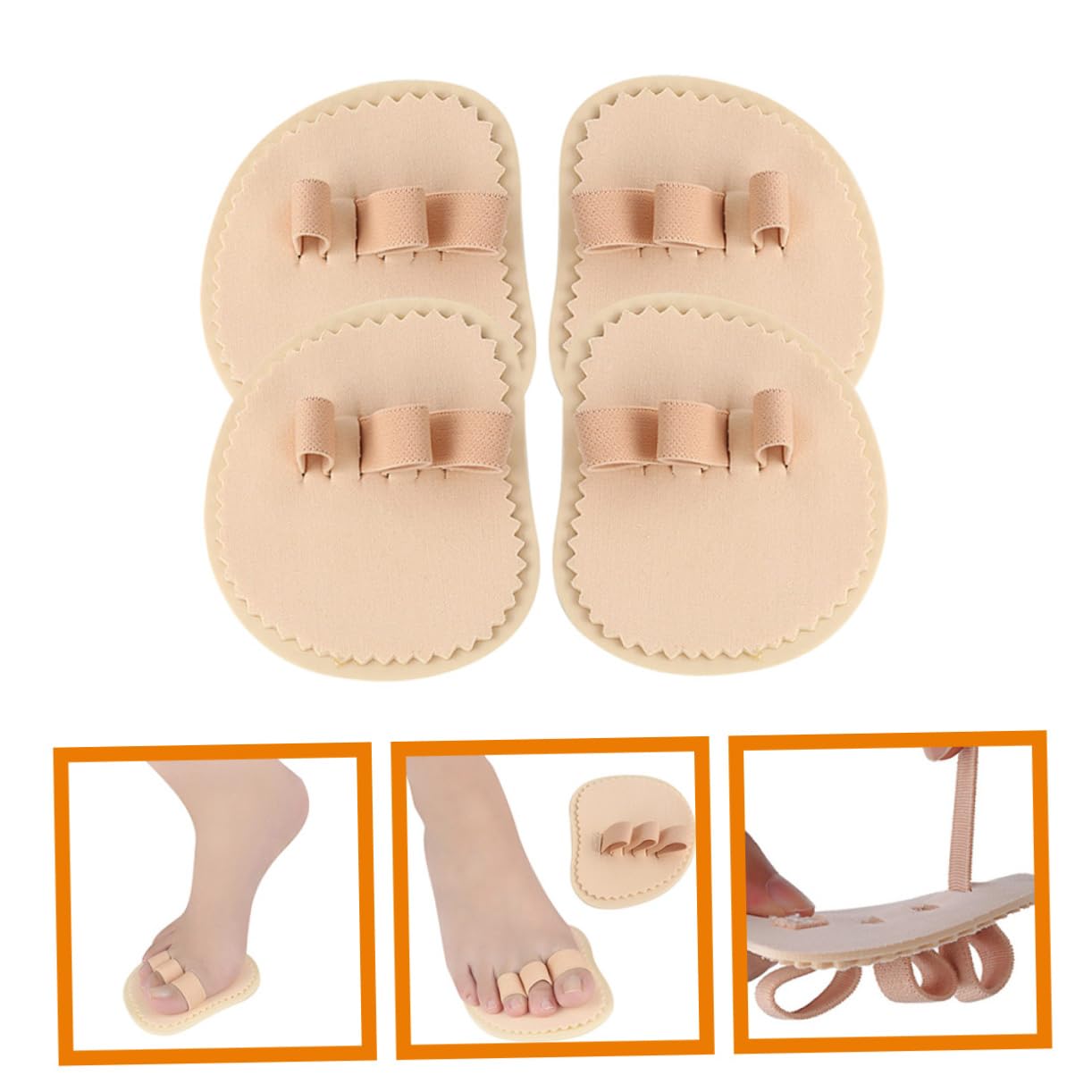 Yardwe 4pcs Bunion Corrector Pad Straightener Straighteners for Curled Toes Women's Separators