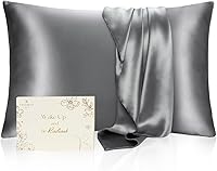 Vista 22 de Yanibest Funda de almohada de satén, fundas de almohada de seda para cabello y piel con cremallera, juego de 2 fundas de almohada estándar para 20 x