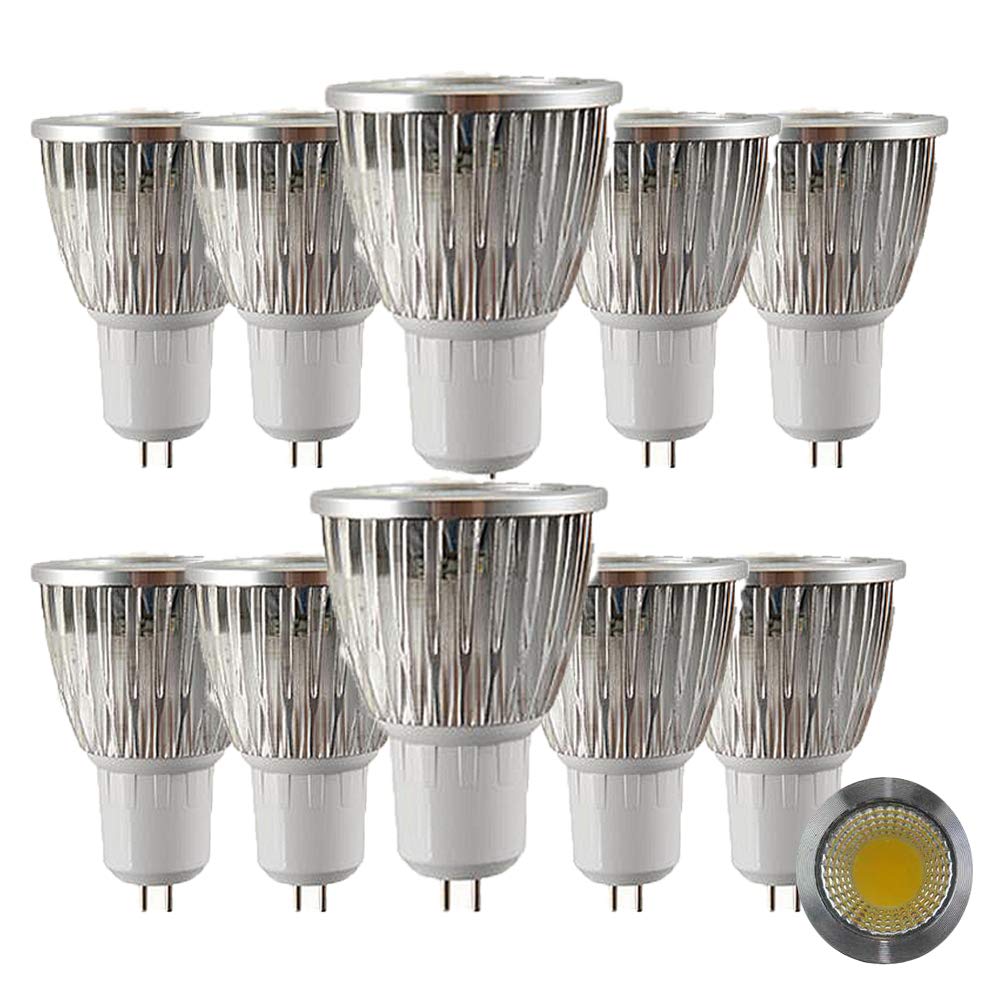 OUGEER MR16 LED Bulb 6W GU5.3 LED Light,60W MR16 Halogen Light Equivalent, Warm White 3000k MR16 LED Spotlight, 600 Lumen Non-dimmable AC220-240v (Pack of 10)