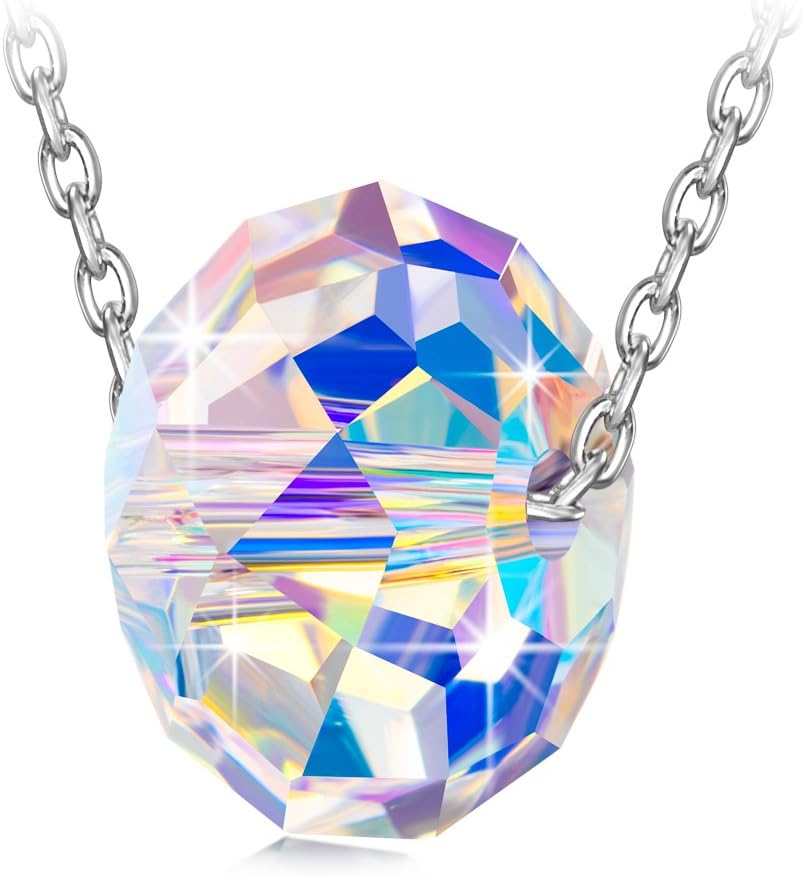 Alex Perry Gifts for Her Jewellery Gifts Necklace Oval Aurore Boreale Crystals from Swarovski Pendant Jewellery for Birthday Anniversary Valentine's Day Girl Her