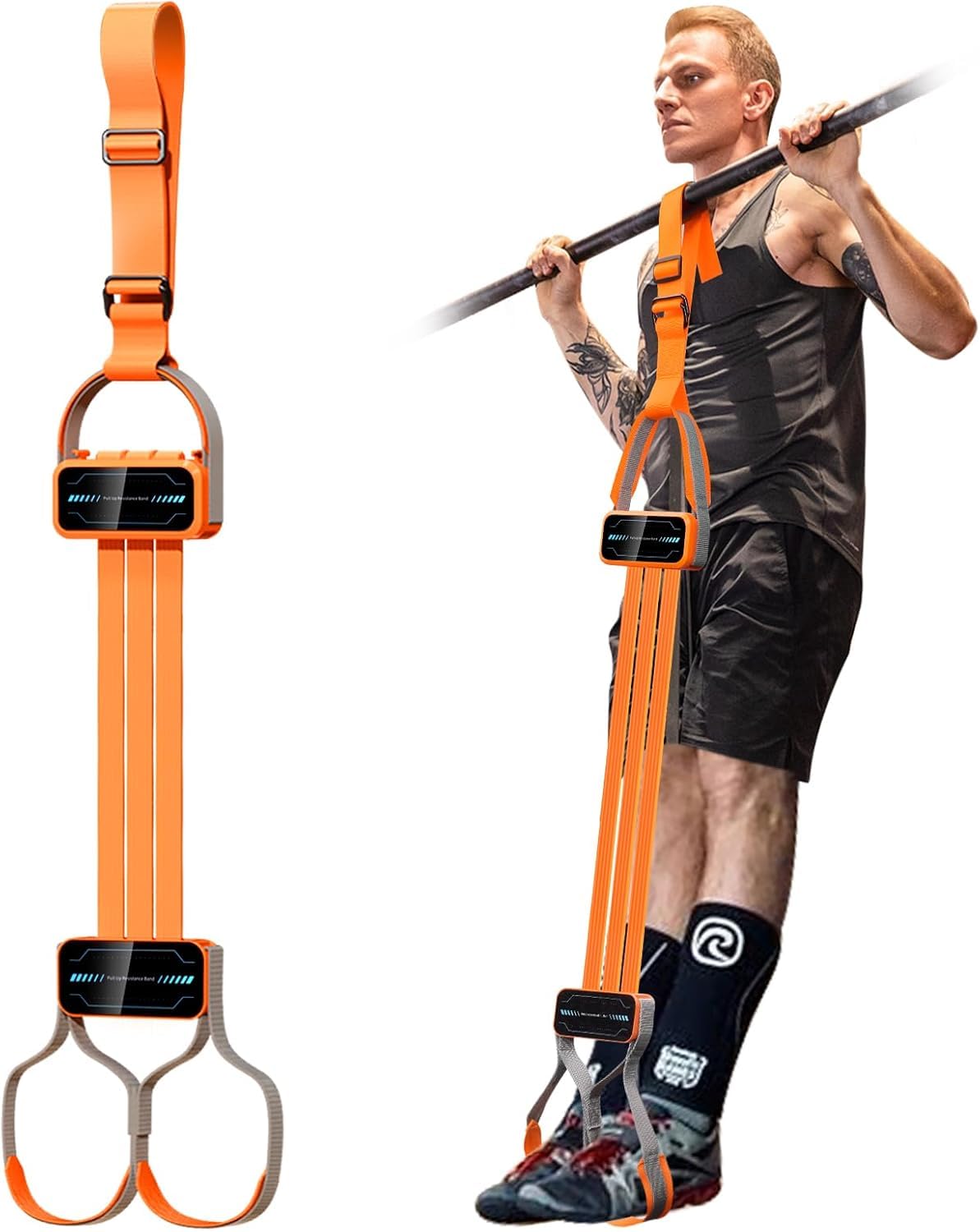 Piyu Resistance Bands, Adjustable Pull-Up Aid Bands Fitness Bands 35 to 105 lbs Adjustable Resistance Strength Training Pull-Up Resistance Bands for Women and Men Workout-image-36